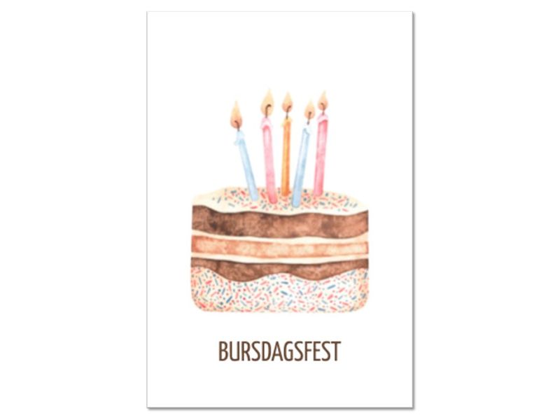 50 stk | Bursdagsfest | 10x15 cm