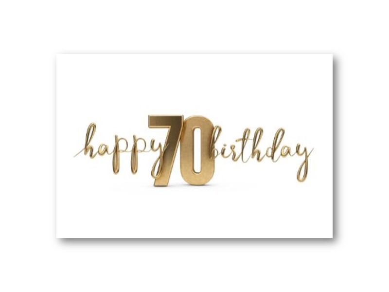 50 stk | Happy birthday, 70 år | 10x15 cm