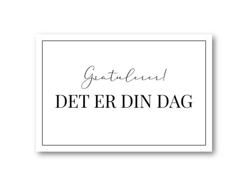 50 stk | Gratulerer, det er din dag | 10x15 cm