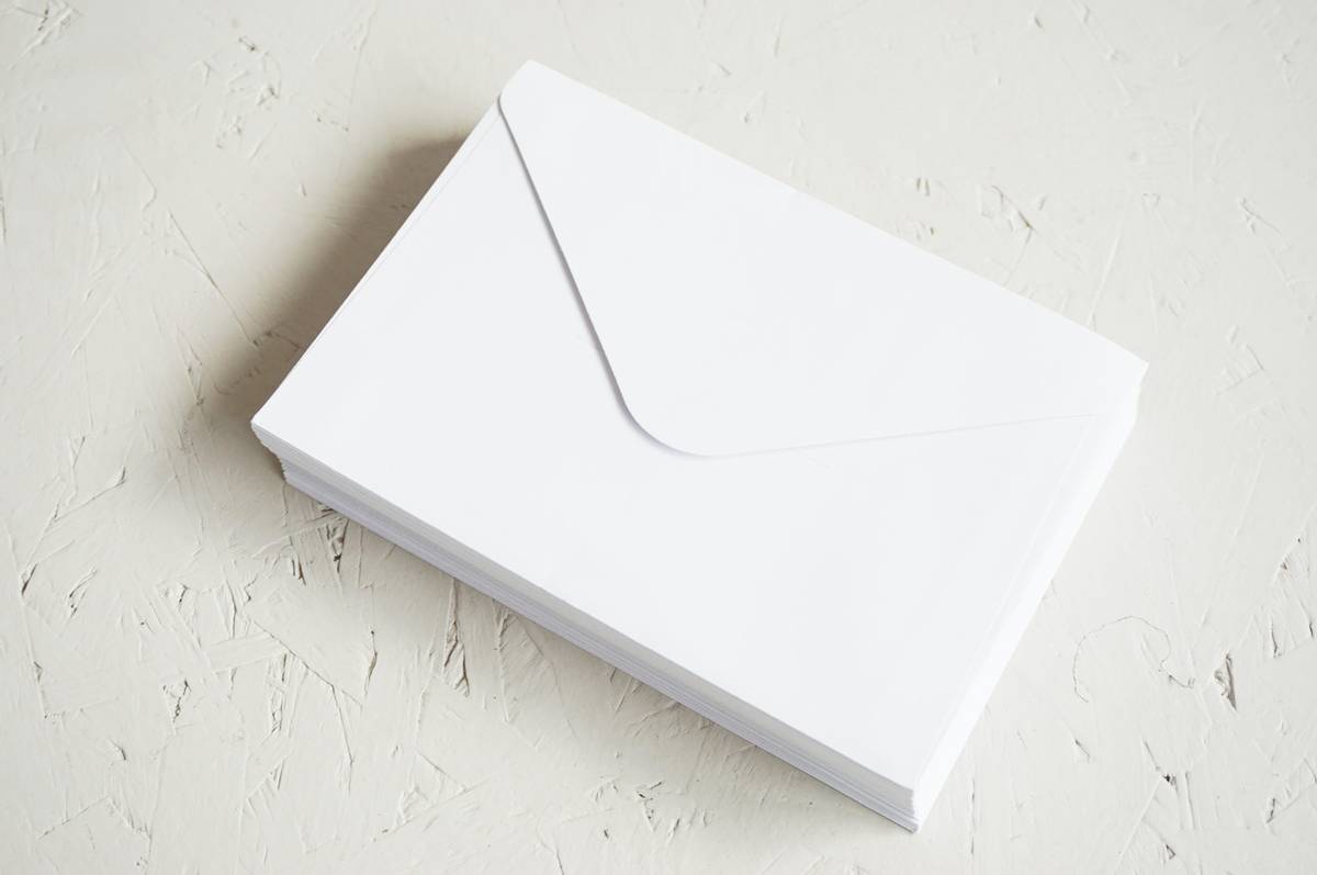 50 stk | Konvolutt C6, hvit, uten lim