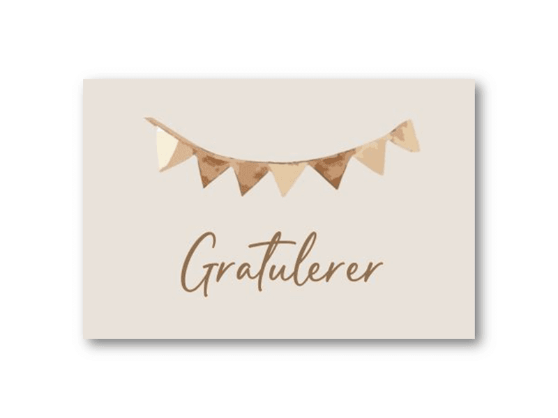 50 stk | Gratulerer | 10x15 cm