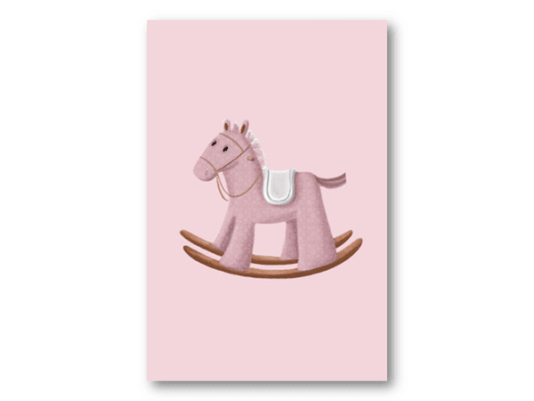 Hovedbilde 50 stk | Rosa gyngehest | 10x15 cm