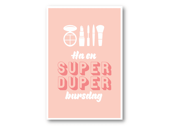 Hovedbilde 50 stk | Super duper bursdag | 10x15 cm