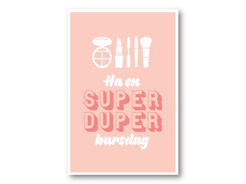 50 stk | Super duper bursdag | 10x15 cm