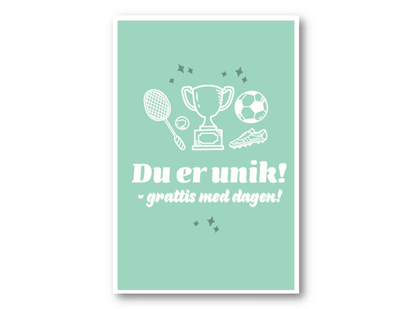 Hovedbilde 50 stk | Du er unik! Grattis med dagen | 10x15 cm