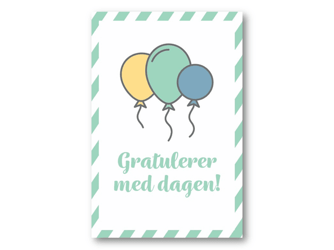 Hovedbilde 50 stk | Gratulerer med dagen | 10x15 cm