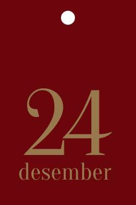 Hovedbilde 50 stk | 24 desember | 10x15 cm | Gullskrift | ...