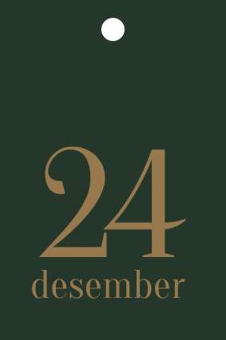 Hovedbilde 50 stk | 24 desember | 10x15 cm | Gullskrift | ...
