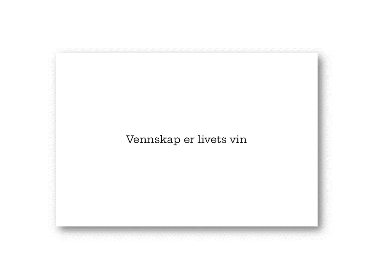 50 stk | Vennskap er livets vin | 10x15 cm